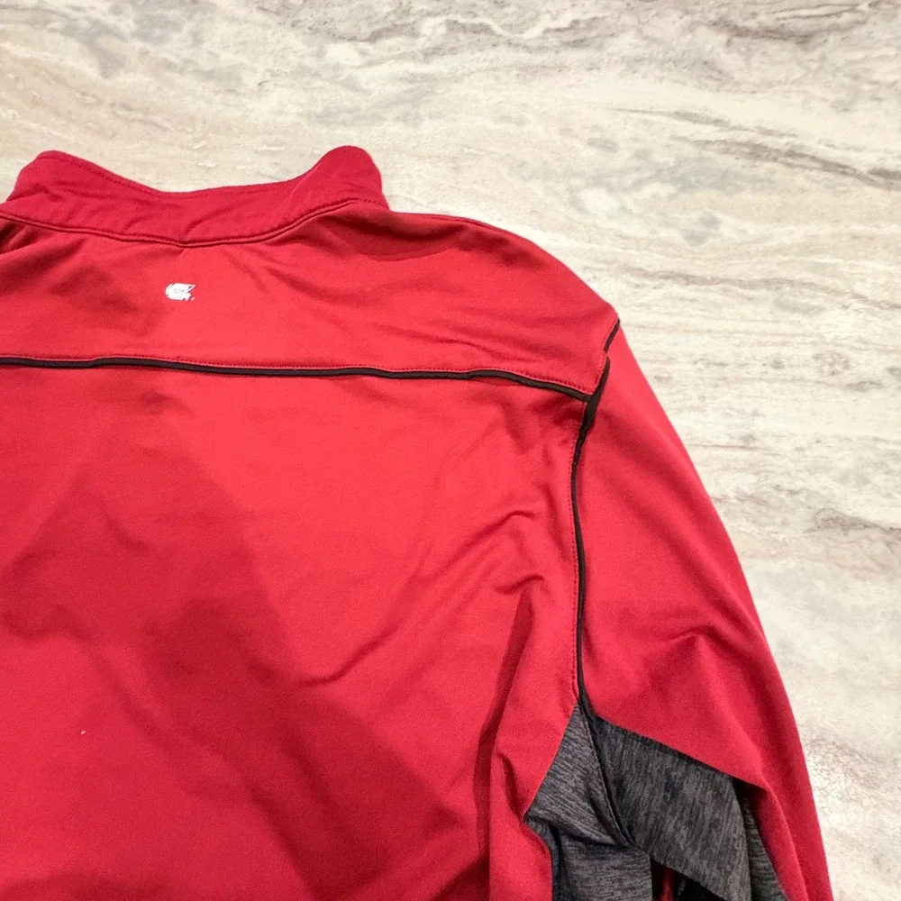 South Carolina Gamecocks Quarter Zip Pullover Shirt Garnet Black Adult‎ XL USC